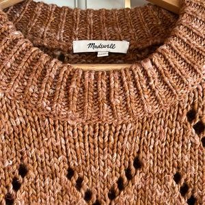 Light orange, pink crew sweater